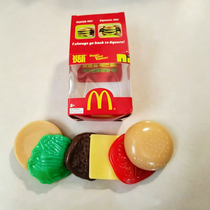 New Schylling NeeDoh Burger Cube Squishy Fidget Toy, Calms Mood & Provides Sensory Relief, Eases Anxiety, Non-toxic & Safe