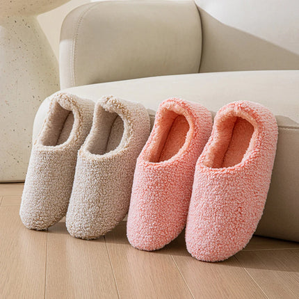 Women Plush Slippers Bedroom House Shoes Comfortable Closed Back Indoor Slippers Non-Slip Fuzzy Home Slippers for Indoor Outdoor