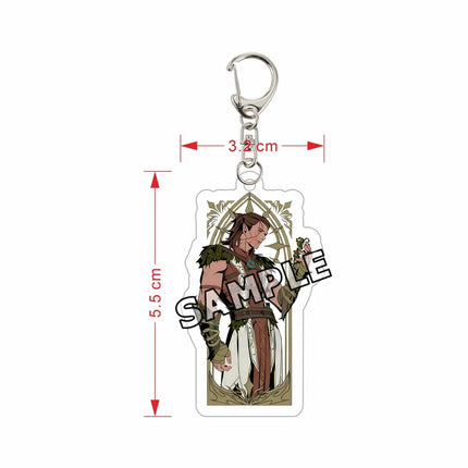 Baldur's Gate 3 Keychain Astarion Shadowheart Karlach Gale Acrylic Charm BG3 Game Figure Pendant Backpack Accessories Gift 6cm