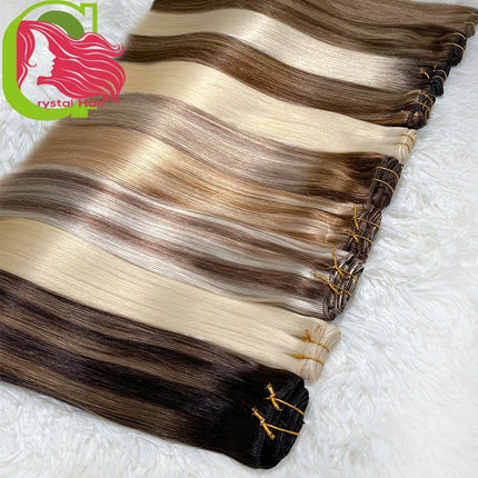 Super Full Drawn Vietnam Weft Hair Highlight Color Human Hair Bundles bone Straight Hair Weave Mixed Color Piano Color Bundles