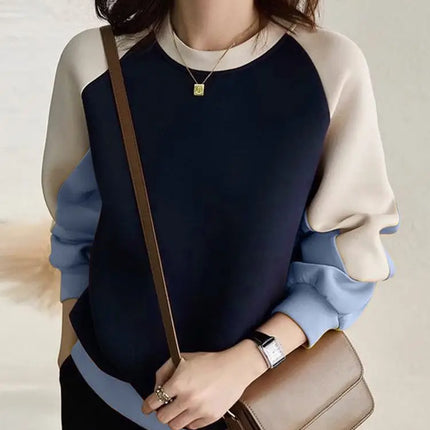 2024 ZANZEA Fashion Women Sweatshirt Autumn Patchwork Hoodies Tops Loose Pullover O Neck Long Sleeve Sweater Casual Streetwear