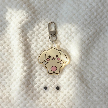 2pcs Kpop Ateez Aniteez Cartoon Character Plush Pendant with Acrylic Keychain Keyring San Bag Accessories Fans Gift Collection