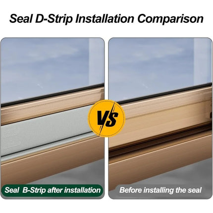 Self-Adhesive Window Seal Strip Set Windproof Soundproof Draft Proof for Plastic Steel Sliding Windows Dustproof Sealing Strips