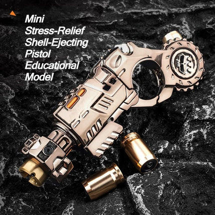 Metal Alloy Shell-Ejecting Toy Pistol Set Fun Shooting Sensory Toy Stress Relief EDC Office Desk Gadget Gift for Boys Adults