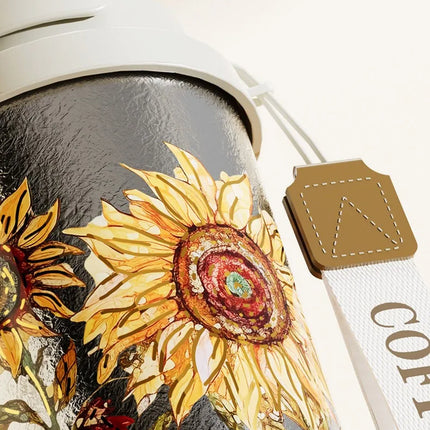 100% Pure Titanium Couples Coffee Mug - 520ml  Cup, Compact Portable for Office/Outdoor/Travel, Coffee Heat Retention