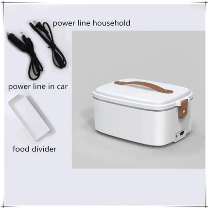 1.8L car insulated lunch box Water-free heating 2-in-1 Home car dual-use stainless steel interior portable electric lunch box