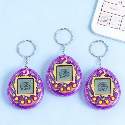 2026 New Cross-Border Electronic Pet Machine Virtual Retro Handheld Game Keychain Children's Toy Gift Luminous Toys