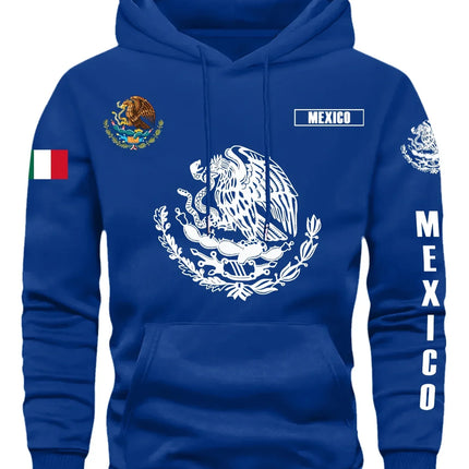 Hoodie Sweatshirt Mexican Flag Eagle Featuring Cactus Pirate Daily Outdoor Fitness Sport Casual Warm Autumn Winter Men Women Top