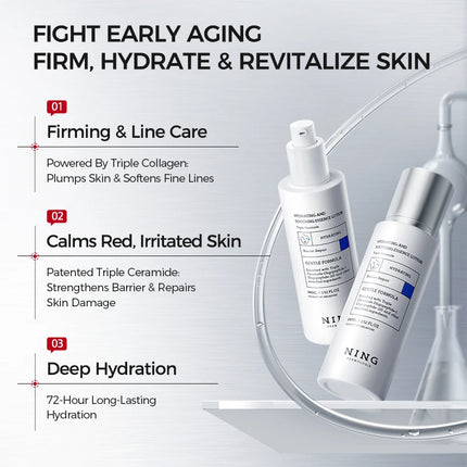 100ml Moisturizing Essence Lotion with Hyaluronic Acid & Ceramide – Calming Formula for Dry, Sensitive Skin