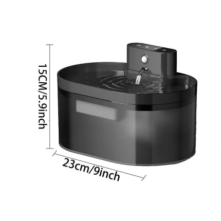 2.2L Wireless Cat Water Fountain Battery Operated Automatic Pet Water Fountain With Motion Sensor Dog Cat Water Dispenser Bowl