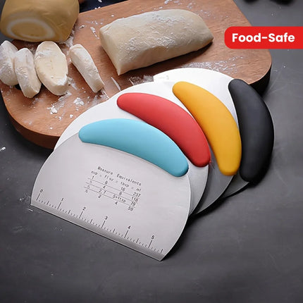 1pc  ，Stainless Steel Dough Scraper: Multi-Use Baking Tool for Pastries & Bread – Holiday-Safe Kitchen Gadget