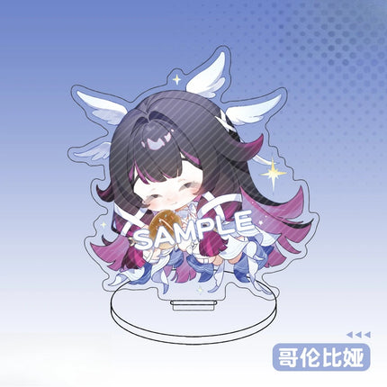 Elegant Exquisite Game Yuanshen Acrylic Stand Figure Fatui Columbina Model Plate Desktop Ornament Accessories Keychain Fans Gift