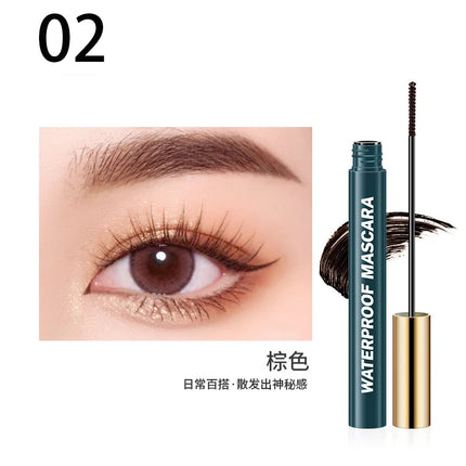 Waterproof 4D Mascara Black Brown Ultra Thin Brush Head Long-Lasting Smudge-Proof Eyelash Lengthening Extension Mascara Makeup
