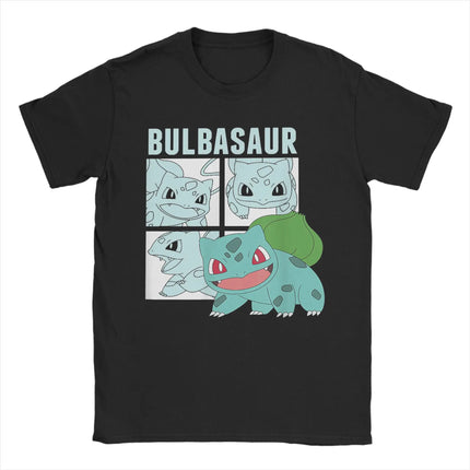 Summer New Original Pokémon Cartoon Printed T-Shirt Men's and Women's American Large Size Trend Loose Casual Short Sleeve