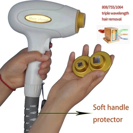 New system 808nm Diode Painless Permanent Hair Removal With Q Switch Nd Yag Laser Tatto Eyebrow Spot Removal Machine