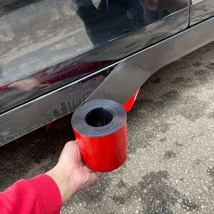 1PC 1/2m Self-Adhesive Car Door Edge Bumper Strip Scratch Resistant Protective Film Carbon Car Door Edge Wrapping Sticker