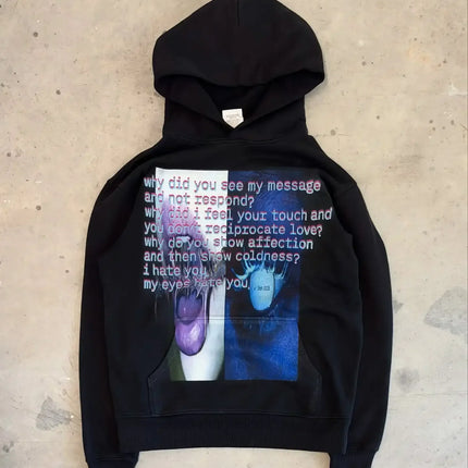 Luni Wild Nights Live Print Loose Zipper Hoodie Women Street Y2k New Hip Hop Punk Rock Sweatshirt Best Sell Unisex Casual Hoodie