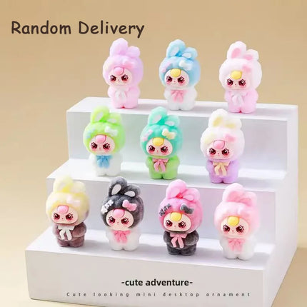 Hot Genuine Mini Figures Desktop Ornament Cute Plush Blind Box Kawaii Home Car Decor Collectibles Trend Toy Model Gift for Girl