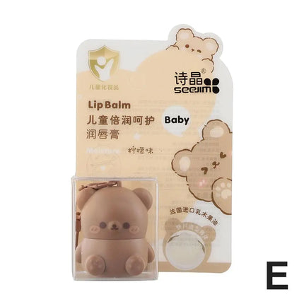 Children Fruity Lip Balm Moisturizing Anti-Dry Anti Crack Lip Balm Baby Available Lip Care Cute Little Bear Lipstick SkinCare