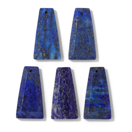 Blue Lapis Lazuli Pendant Gems Cross Hand Oval Shape Natural Stone Lapis Lazuli Charms for Jewelry Making Necklace DIY Bracelet