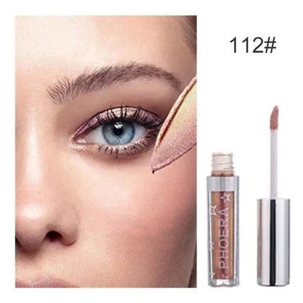 PHOERA Metallic Eye Shadow Diamond Shiny Eye Liner Pen Eyeshadow Long Lasting Shimmer Pigmented Eye Shadow Maquillaje