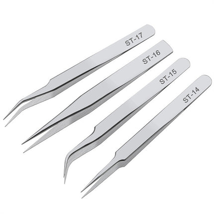 Stainless Steel Long Forceps Straight Head Elbow Medical Tweezers ST-10, ST11, ST-12, ST-14, ST-15, ST17