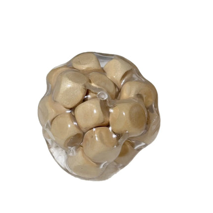 Handmade Wooden Noisy Ball Squishy Toys Creative Stress Relief Fidget Toy Squeeze Ball Decompression Toy for anti Anxiety