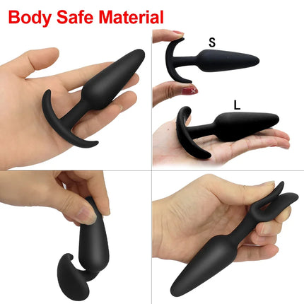 S/M/L Silicone Butt Plug Anal Plugs Prostate Massage Stimulator Anal Trainer for Couples Adult Erotic Sex Toys for Women Men Gay