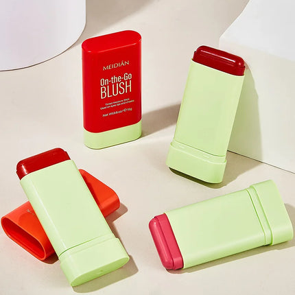 Creamy Blush Makeup Multi Stick For Eyes Lips & Cheeks Rouge Moist Pink High Color Rendering Tint Blusher Brightening Skin Tone