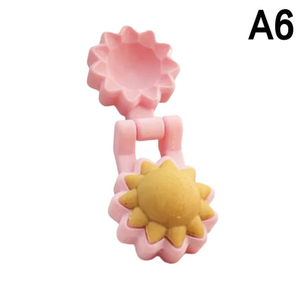 1Pcs 3D Sun Star Bear Cake  Mold 3D Printed Cake Cutter And Pusher Non-stick Doughnut Muffin Cups Cake Baking Tools
