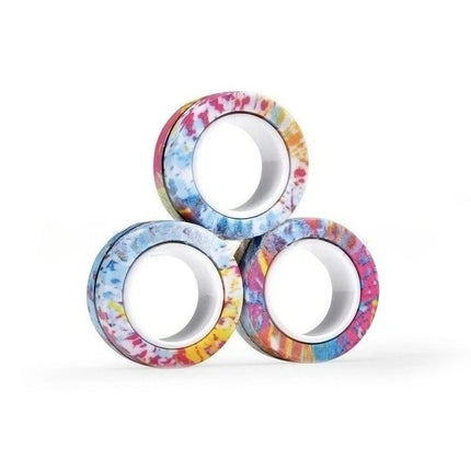 Magnetic Rings Fidget Toy Set Adult Fidget Magnets Spinner Rings Fidget Pack Great Gift for Adults Teens Kids (3PCS)