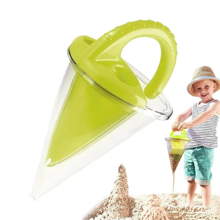 Summer Overflow Funnel Toys Handheld Spilling Funnel Beach Sand Strainer Toy Multifunctional Plastic Digging Sand Kit Crafts