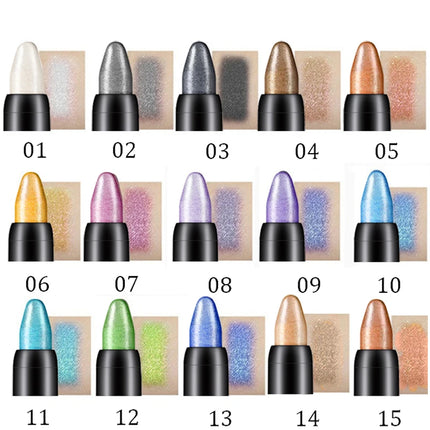 Pearlescent silkworm eyeshadow pen lasting waterproof and not blooming Shiny pearlescent gel pen 16 color eye shadow pen