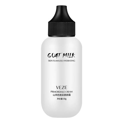 Professional Lazy Face Foundation Cream Goat Milk Revitalizing Full Coverage Waterproof Makeup Base BrightenIng Cover Dark