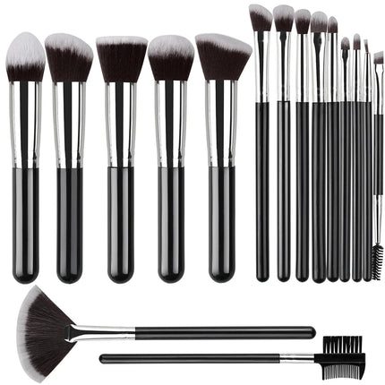 NEW 16PCS Professional Makeup Brush Set Soft Fluffy Eyeshadow Foundation Concealer Blending Blush Brush Kabuki Women Beauty Tool