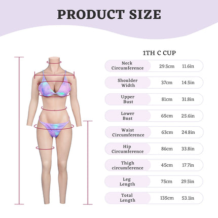 CYOMI Fake Boob Silicone Bodysuit Breast Forms Fake Vagina For Transgender Sissy Drag Queen Male Crossdresser Cosplay C/D/E Cup
