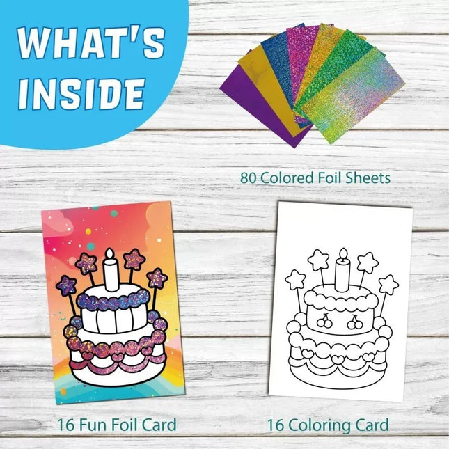 Cartoon Coloring Book Kids Foil Art and Crafts DIY Handmade Fun Creative Painting Books Educational Drawing Toys for Children