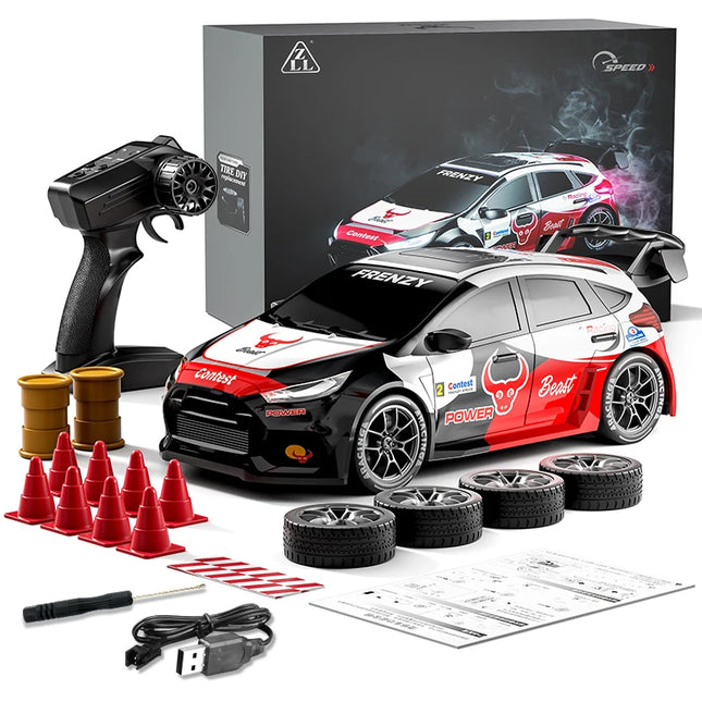 1：24 4WD 50KM/H RC Car Stunt Drifting Racing Remote Control Car Brushless Speed Champion with LED Lights Toys Gift Suitable Boys