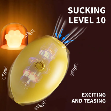 Lemon Vibrator Sucking G-Spot Clitoral Stimulator Vibrating Massger 10 Modes Silicone Dildo Clitoral Sucker Sex Toy For Women