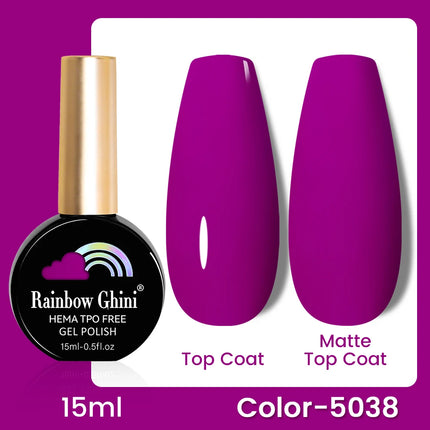 RG 15ml 17 Colors Purple Series Nail Gel Polish Semi-permanent Rich Violet Nail Polish Purple Glitter Gel Varnish For Manicure
