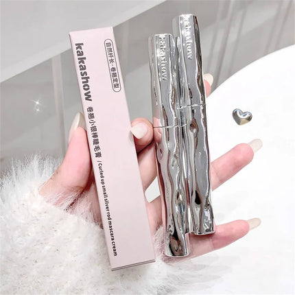 Silver Silk Fiber Matte Mascara Makeup Ultra-Fine Brush Lengthens Eyelashes Waterproof Fast Dry Eyelash Extension Mascara Makeup