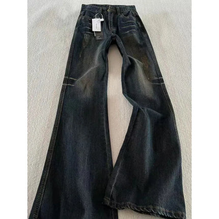 Classic Retro Flare Denim Men's Jeans Bootcut Stretch Cotton Men's Pants Vintage Style Unique Nostalgic Comfort Casual Slim
