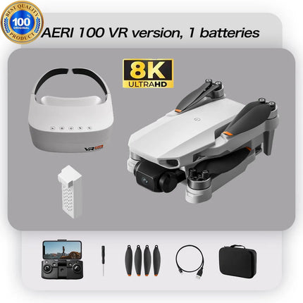 Aeri100 Professional Drone 8k HD Camera WIFI FPV UAV VR Glasses RC Aerial Photography Remote Control Quadcopter Fold Toys gift