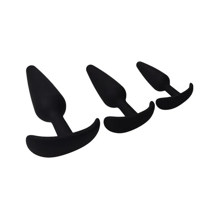 Prostate Massager 3 Different Size Silicone Plugs Anal Butt Plug Anal Dilation Trainer Adult Games Sex Toys For Men Women SM