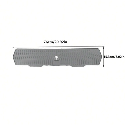 30/24 Inch Silicone Faucet Mat Sink Splash Guard Large Size Faucet Drain Drying Pad Countertop Protector for Bathroom Kitchen