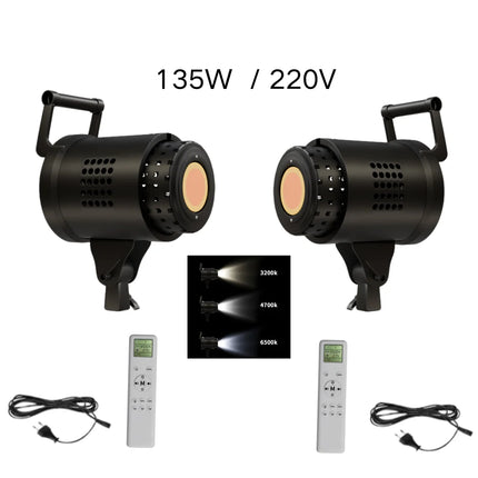 115/135W Photography Bowens Lighting LED 220V Video Studio Daylight-Balanced Lamp Portrait Flash Studio 3000-6000K 3 Colors