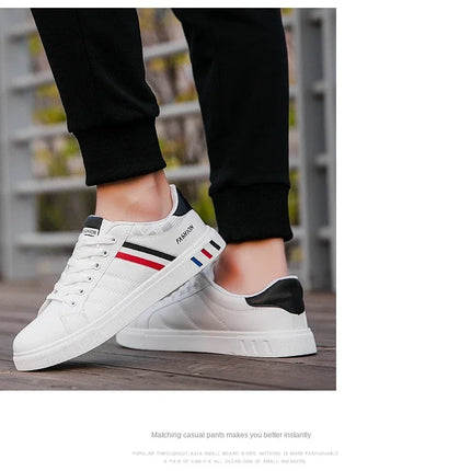 2024 Men's Casual Sneakers New Fashion Lace-up White Shoes Student Comfort Sports Plus Size Vulcanized Shoes Zapatillas De Hombre