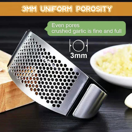 1/2pcs Stainless Steel Garlic Press Crusher Manual Garlic Chopper Garlic Chopping Tools Fruits Vegetables Home Kitchen Gadget