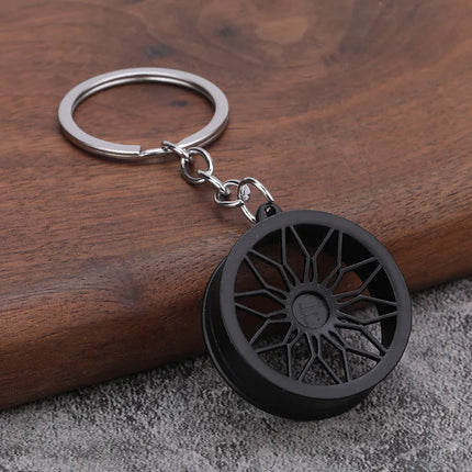 Creative Gear Head Keychain Speed Gearbox Keyring For Car Key Turbo Hub Brake Disc Pendant Shock Absorber Keys Holder Chain Ring