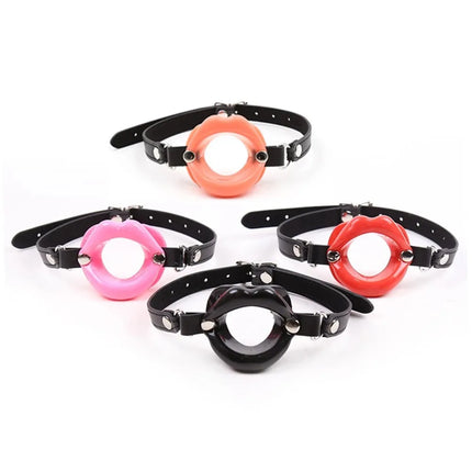Silicone Oral Fixation Lips Ring Silicone O-Ring Open Mouth Gag BDSM Bondage Restraint Lips Shape Sex Toys for Couples Sexshop